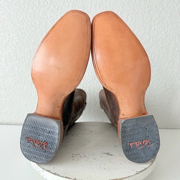 Rod Patrick Mens Cowboy Boots Size 12AAA Brown Goat Leather Western French Toe - Picture 9 of 13